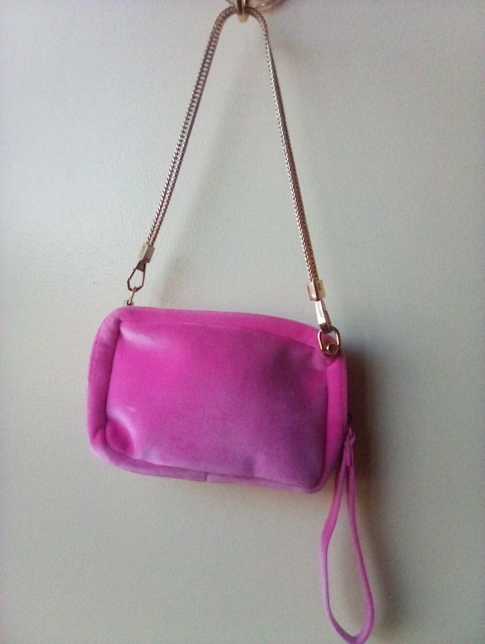 Valentino Pink Suede Monogram Shoulder Bag